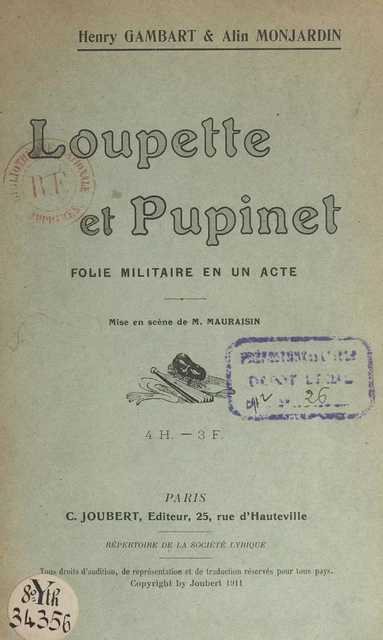 Loupette et Pupinet - Henry Gambart, Alin Monjardin - FeniXX réédition numérique