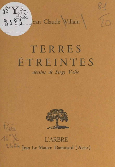 Terres étreintes - Jean-Claude Villain - FeniXX réédition numérique