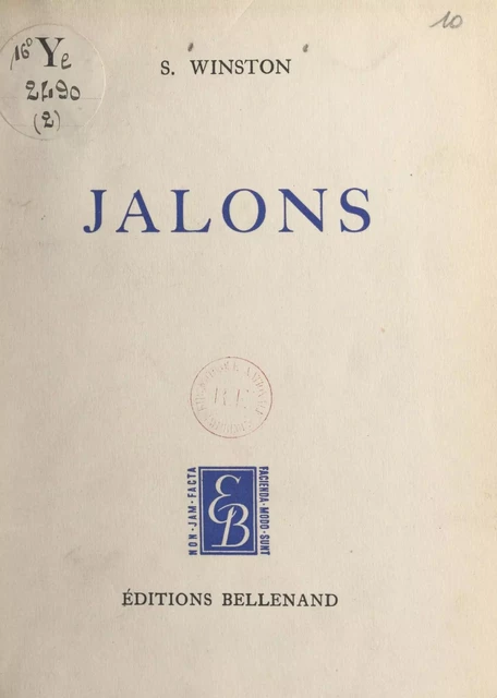 Jalons - Sol Winston - FeniXX réédition numérique