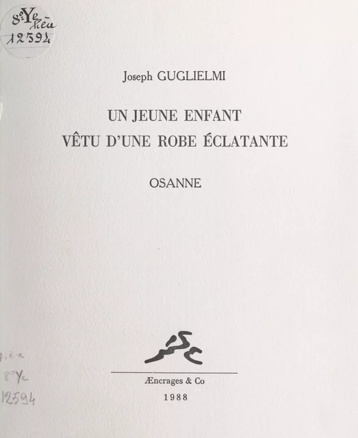 Un jeune enfant vêtu d'une robe éclatante - Joseph Guglielmi - FeniXX réédition numérique