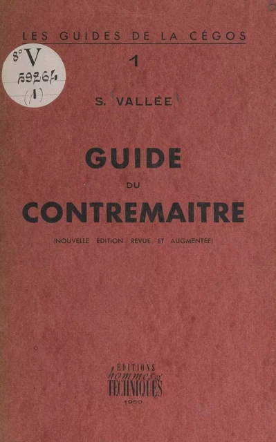 Guide du contremaître - Simon Vallée - FeniXX réédition numérique