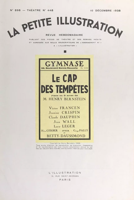 Le cap des tempêtes - Henry Bernstein - FeniXX réédition numérique