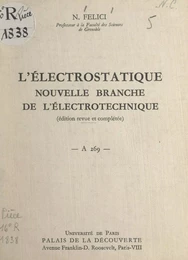 L'électrostatique, nouvelle branche de l'électrotechnique