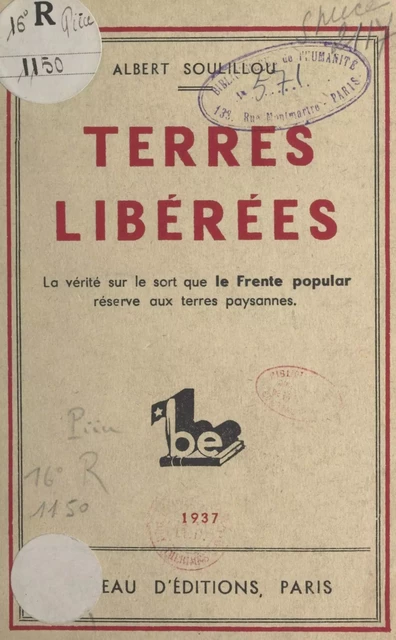 Terres libérées - Albert Soulillou - FeniXX réédition numérique