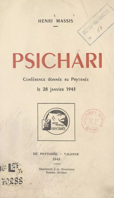 Psichari - Henri Massis - FeniXX réédition numérique