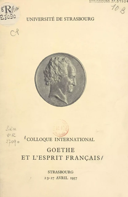 Goethe et l'esprit français - Gaston Berger - FeniXX réédition numérique