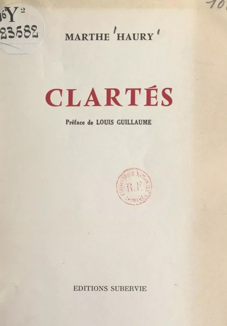 Clartés - Marthe Haury - FeniXX réédition numérique