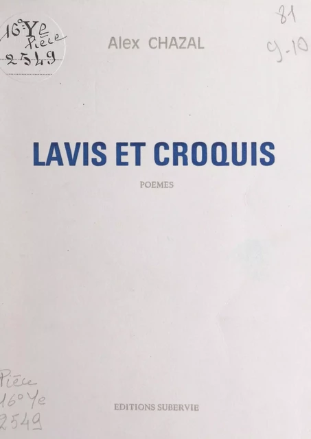 Lavis et croquis - Alex Chazal - FeniXX réédition numérique