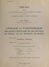 Géologie et paléontologie des bassins houillers de Decazeville, de Figeac et du détroit de Rodez (1). Description géologique