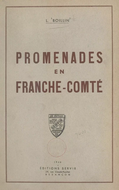 Promenades en Franche-Comté - Louis Boillin - FeniXX réédition numérique