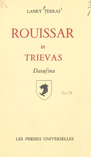 Rouissar in Trievas - Lanry Terras - FeniXX réédition numérique