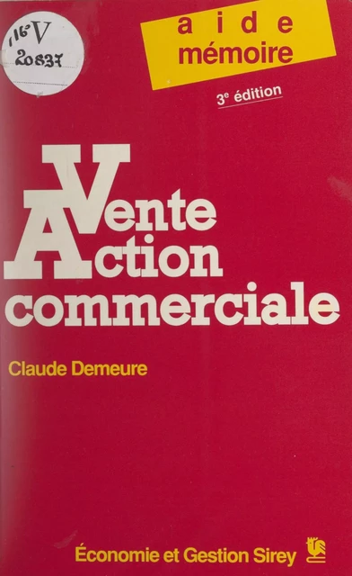 Vente action commerciale - Claude Demeure - FeniXX réédition numérique