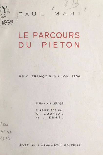 Le parcours du piéton - Paul Mari - FeniXX réédition numérique