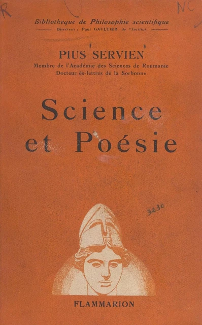 Science et poésie - Pius Servien - FeniXX réédition numérique