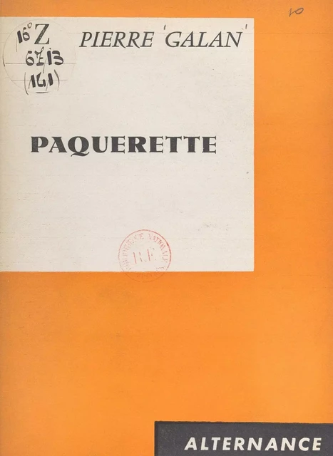 Pâquerette - Pierre Galan - FeniXX réédition numérique