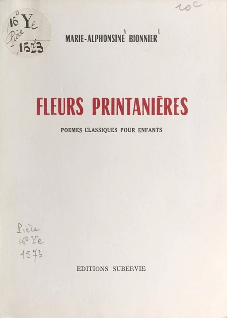 Fleurs printanières - Marie-Alphonsine Bionnier - FeniXX réédition numérique