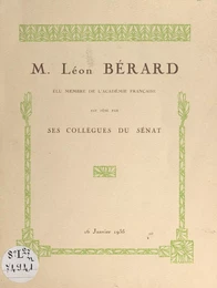 Léon Bérard, élu membre de l'Académie française est fêté par ses collègues du Sénat, 16 janvier 1935