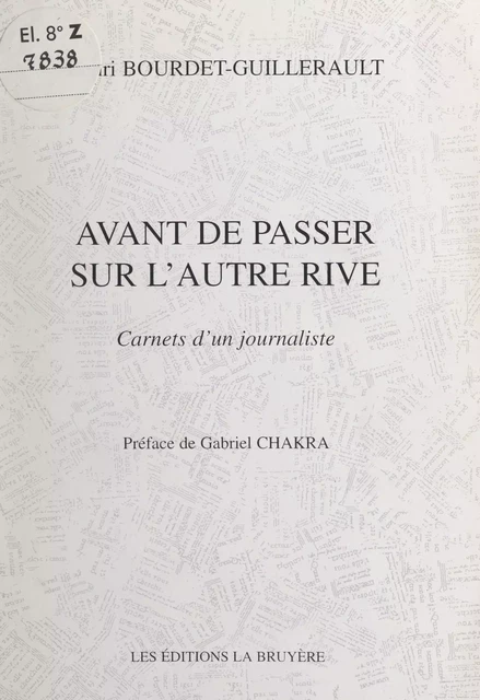 Avant de passer sur l'autre rive - Henri Bourdet-Guillerault - FeniXX réédition numérique