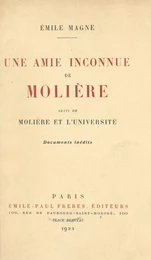 Une amie inconnue de Molière