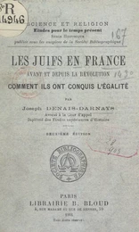 Les Juifs en France avant et depuis la Révolution