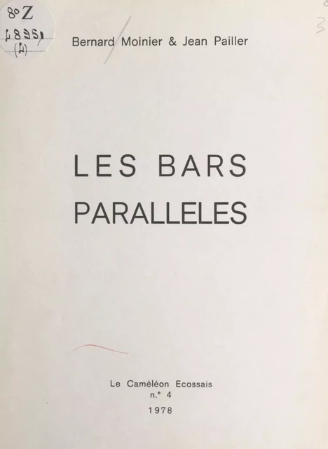 Les bars parallèles - Bernard Moinier, Jean Pailler - FeniXX réédition numérique