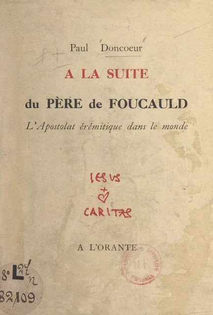 À la suite du Père de Foucauld - Paul Doncœur - FeniXX réédition numérique