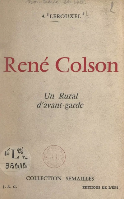 René Colson - Augustine Lerouxel - FeniXX réédition numérique