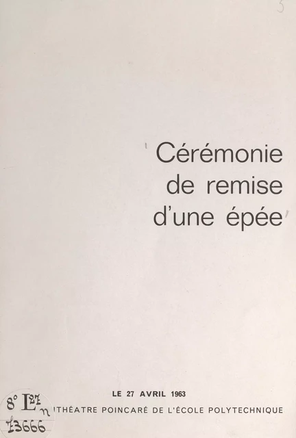 À André Gougenheim : cérémonie de remise d'une épée -  Collectif - FeniXX réédition numérique