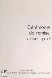 À André Gougenheim : cérémonie de remise d'une épée