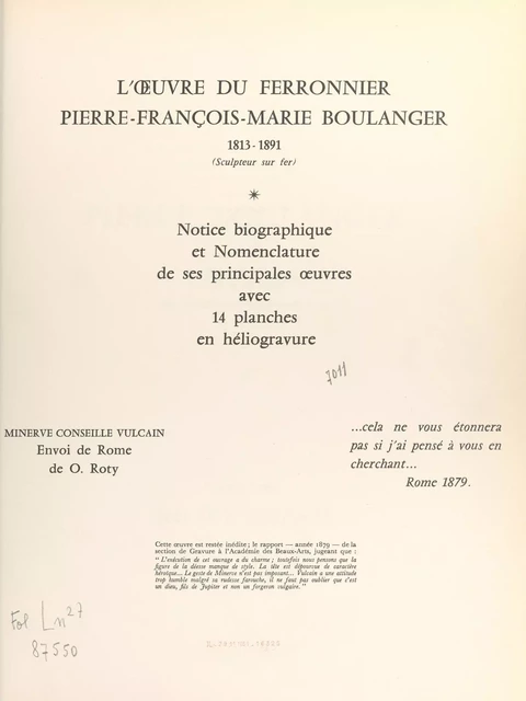 Pierre Boulanger, 1813-1891 - Raymond Subes - FeniXX réédition numérique