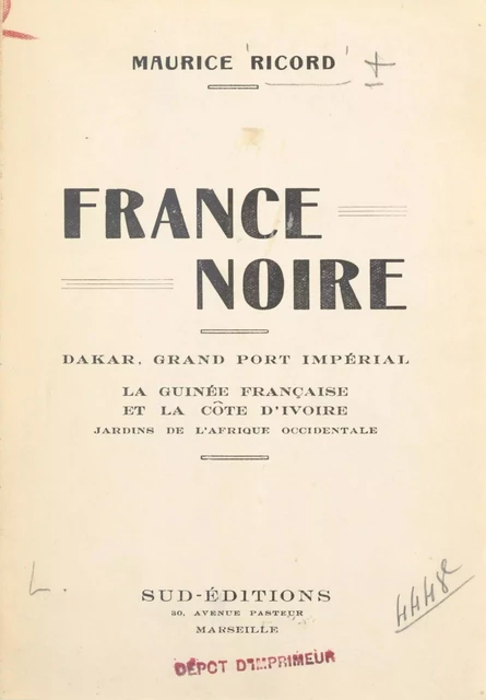 France noire - Maurice Ricord - FeniXX réédition numérique