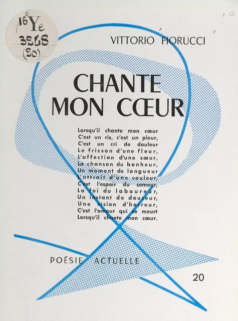 Chante mon cœur - Vittorio Fiorucci - FeniXX réédition numérique