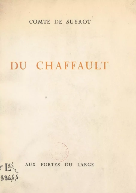 Louis-Charles du Chaffault - Paul de Suyrot - FeniXX réédition numérique