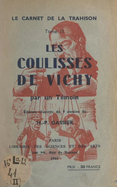 Les coulisses de Vichy -  Un témoin - FeniXX réédition numérique