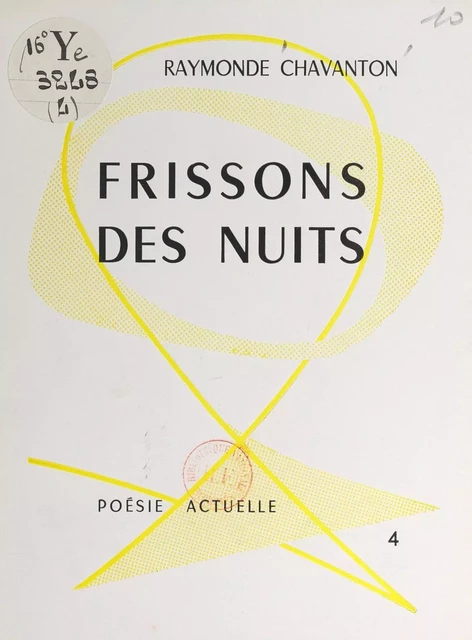 Frissons des nuits - Raymonde Chavanton - FeniXX réédition numérique