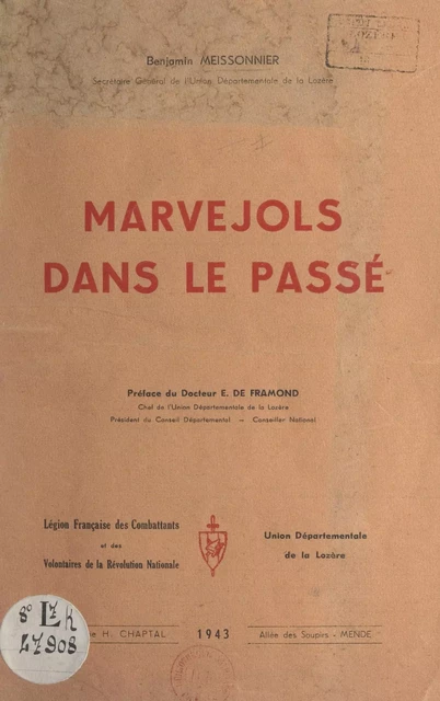 Marvejols dans le passé - Benjamin Meissonnier - FeniXX réédition numérique