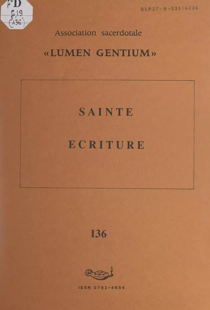 Sainte Écriture - Georges Devin - FeniXX réédition numérique