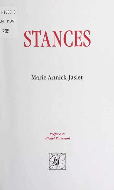 Stances - Marie-Annick Jaslet - FeniXX réédition numérique