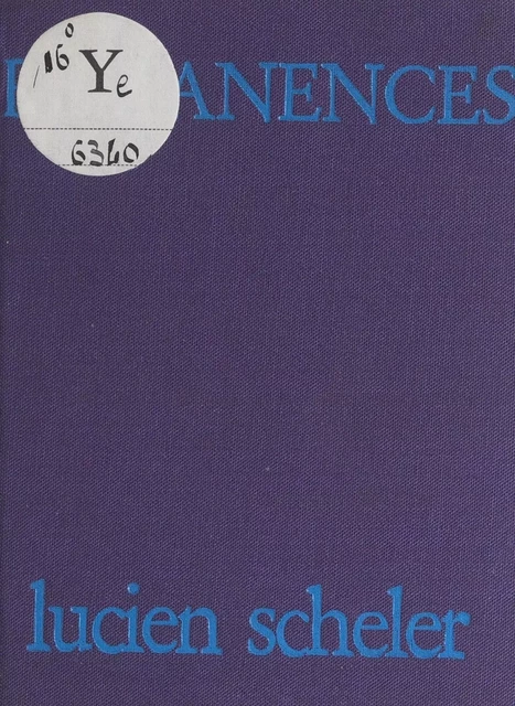 Rémanences - Lucien Scheler - FeniXX réédition numérique