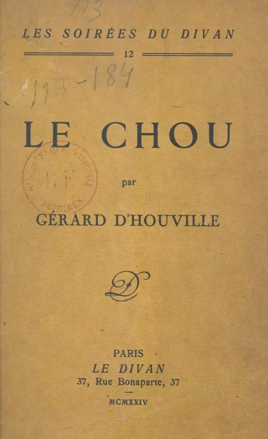 Le chou - Gérard d'Houville - FeniXX réédition numérique