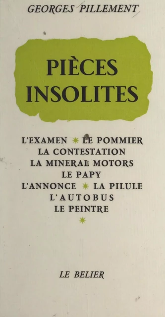 Pièces insolites - Georges Pillement - FeniXX réédition numérique