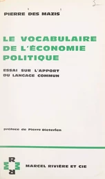 Le vocabulaire de l'économie politique