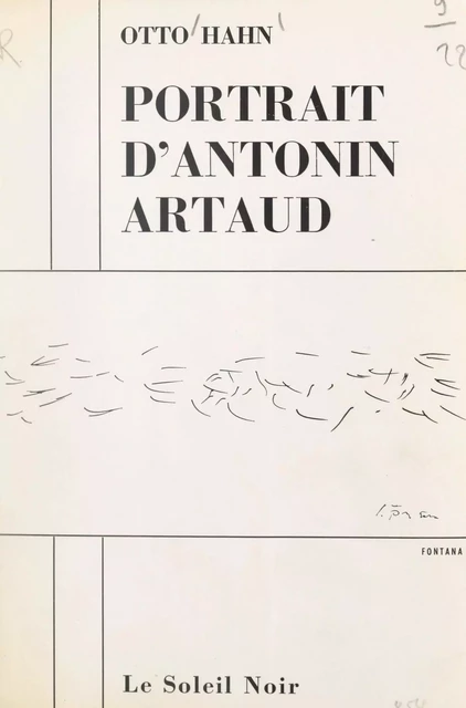 Portrait d'Antonin Artaud - Otto Hahn - FeniXX réédition numérique