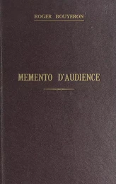 Memento d'audience : justices de paix, tribunaux paritaires, tribunaux de simple police, conseils de prud'hommes