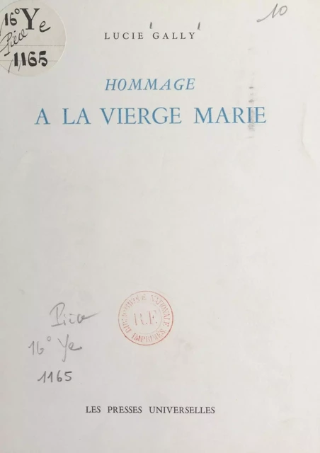 Hommage à la Vierge Marie - Lucie Gally - FeniXX réédition numérique