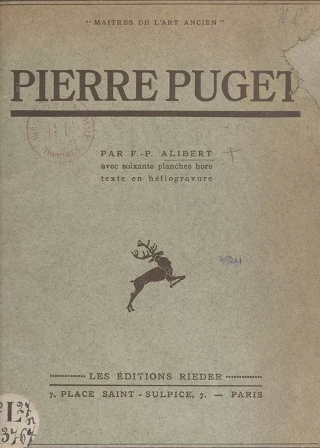 Pierre Puget - François-Paul Alibert - FeniXX réédition numérique