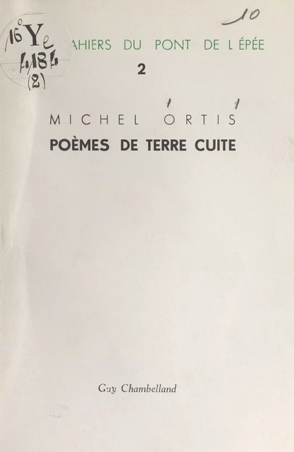 Poèmes de terre cuite - Michel Ortis - FeniXX réédition numérique