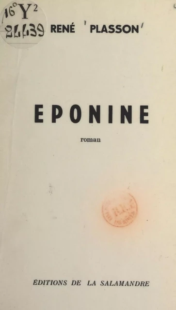 Éponine - René Plasson - FeniXX réédition numérique