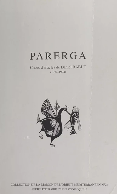 Parerga - Daniel Babut - FeniXX réédition numérique