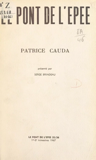 Patrice Cauda - Serge Brindeau - FeniXX réédition numérique